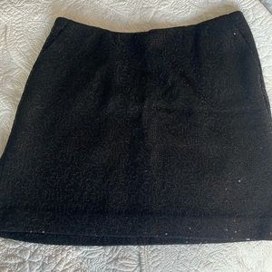 Ann Taylor Black Sequin Skirt - Size 12